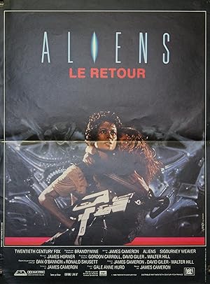 "ALIENS LE RETOUR ( ALIENS)" Réalisé par James CAMERON en 1986 avec Sigourney WEAVER / Affiche fr...