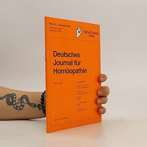 Bild des Verkufers fr Deutsches Journal fr Homopathie. Heft 3 zum Verkauf von Bookbot