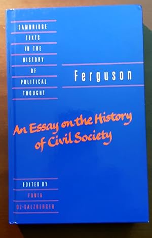 Imagen del vendedor de Ferguson: An Essay on the History of Civil Society a la venta por Librera Pramo