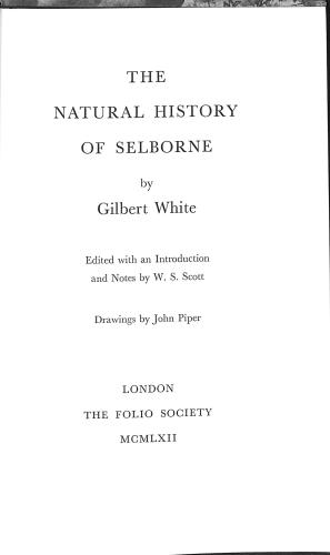 Bild des Verkufers fr The Natural History And Antiquities Of Selborne. zum Verkauf von WeBuyBooks