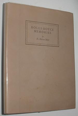 Image du vendeur pour Rolls-Royce Memories mis en vente par R Bryan Old Books