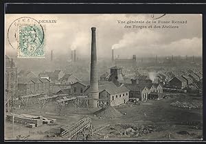 Ansichtskarte Denain, Vue générale de la Fosse Renard des Forges et des Ateliers