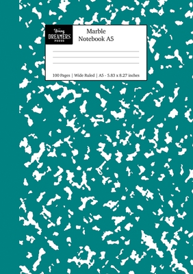 Bild des Verkufers fr Marble Notebook A5: Teal Green Marble Wide Ruled Journal (Paperback or Softback) zum Verkauf von BargainBookStores