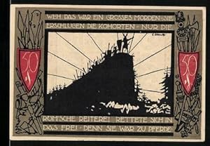 Bild des Verkufers fr Notgeld Detmold 1920, 50 Pfennig, Wappen, Weh das war ein grosses Morden. zum Verkauf von Bartko-Reher