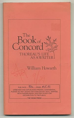 Seller image for The Book of Concord: Thoreau's Life as a Writer for sale by Between the Covers-Rare Books, Inc. ABAA