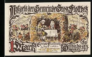 Bild des Verkufers fr Notgeld Gross-Flottbek 1921, 1 Mark, Klopstock und Staudingen beim Schachspiel zum Verkauf von Bartko-Reher