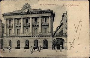 Ansichtskarte / Postkarte Donostia San Sebastián Baskenland, Das Rathaus