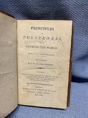 Immagine del venditore per Principles of Politeness and of Knowing the World. venduto da Bryn Mawr Bookstore