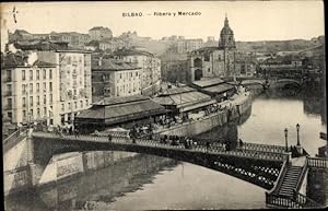 Ansichtskarte / Postkarte Bilbao Baskenland, Ribera y Mercado