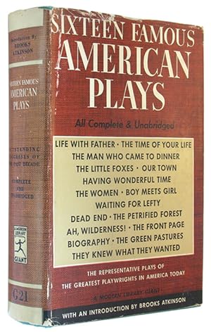 Seller image for Sixteen Famous American Plays. for sale by The Bookworm