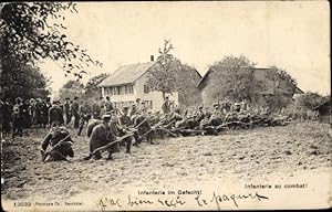 Ansichtskarte / Postkarte Schweizer Infanterie im Gefecht