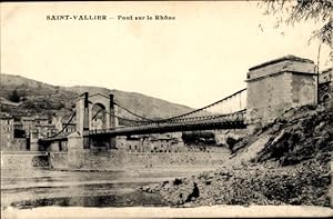 Ansichtskarte / Postkarte Saint Vallier Drome, Pont sur le Rhone