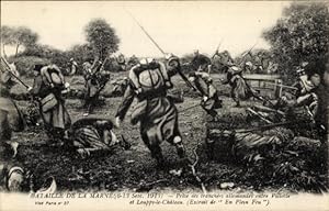 Ansichtskarte / Postkarte Bataille de la Marne, Prise des tranchees allemandes entre Villotte et ...