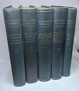 Imagen del vendedor de Nouveau trait de pathologie interne - TOME 1 (Deux volumes 1926) + TOME 2 (Deux volumes 1928) + TOME 3 (volume deux seul 1933) -- 5 volumes a la venta por crealivres