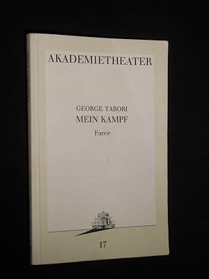 Bild des Verkufers fr Programmbuch 17 Akademietheater Wien 1986/87. Urauffhrung MEIN KAMPF von George Tabori. Insz.: George Tabori, Bhnenbild: Marietta Eggmann, Kostme: Gisela Kster, Choreographie: Puck Oosthoek. Mit Ignaz Kirchner, Hugo Lindinger, Gnther Einbrodt, Leslie Malton, Sonja Sutter, Heinz Zuber, Hjalmar Strnischtie (Stckabdruck) zum Verkauf von Fast alles Theater! Antiquariat fr die darstellenden Knste