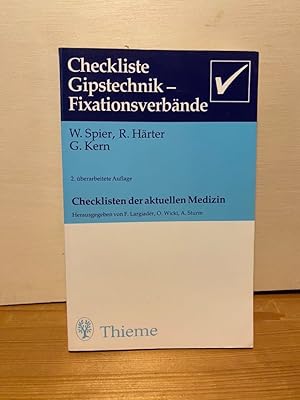 Image du vendeur pour Checkliste Gipstechnik, Fixationsverbnde mis en vente par Buchhandlung Neues Leben