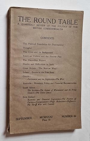 Review of British Commonwealth Affairs No. 84 (Sept. 1931)