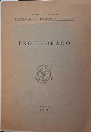 PROFESORADO DE MADRID 1969-70.