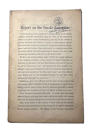 Report on the Smoke Nuisance. ++Only three copies in WorldCat++