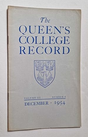 Record: Volume III, Number 8 - December 1954