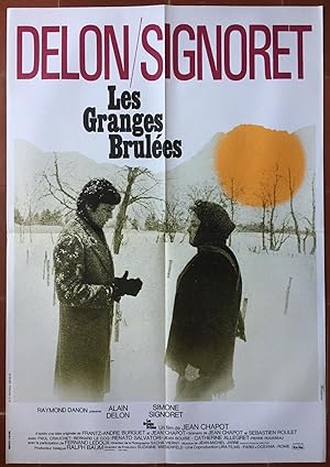 Affiche originale cinéma LES GRANGES BRULEES Simone Signoret ALAIN DELON 60x80cm