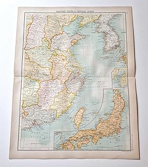 Seller image for Original 1899 Colour Map: Eastern China, Central Japan for sale by Maynard & Bradley