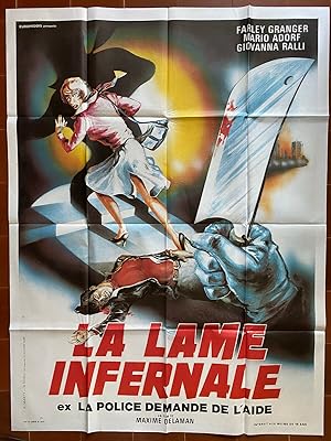 Affiche originale cinéma LA LAME INFERNALE Massimo DALLAMANO Giovanna RALLI 120x160cm