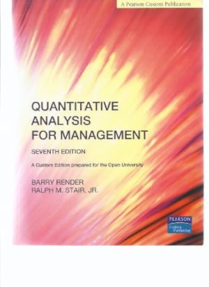 Bild des Verkufers fr Quantitative Analysis for Management Seventh Edition zum Verkauf von WeBuyBooks