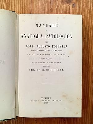 Seller image for Manuale di anatomia patologica for sale by Il Salvalibro s.n.c. di Moscati Giovanni