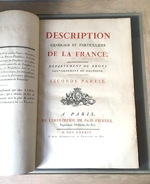 Description générale et particulière de la France - Département du Rhône. Gouvernement du Dauphin...