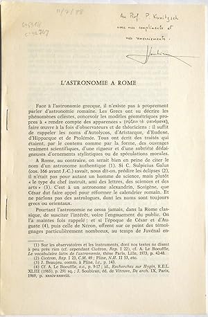 L' astronomie à Rome. (offprint)