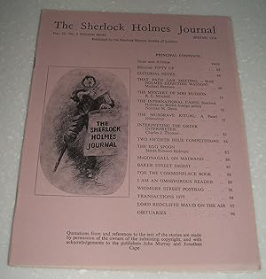 The Sherlock Holmes Journal, Spring 1978 // The Photos in this listing are of the magazine that i...