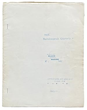 The Marrahwannah Quarterly, [vol. 1], no. 4. 1965