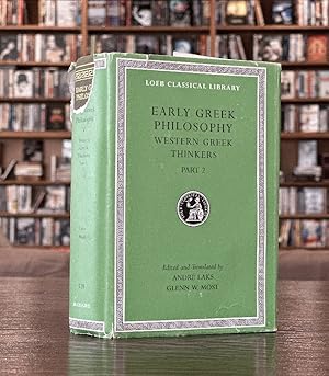 Bild des Verkufers fr Early Greek Philosophy, Volume V: Western Greek Thinkers, Part 2 (Loeb Classical Library) zum Verkauf von Queen City Books