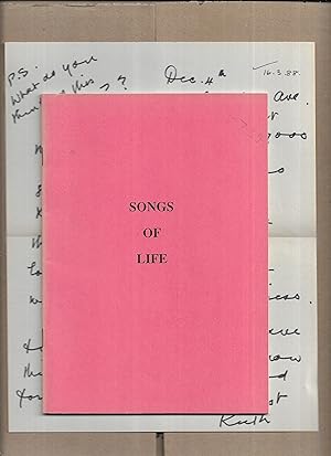 Imagen del vendedor de Songs of life [Poems] a la venta por Gwyn Tudur Davies