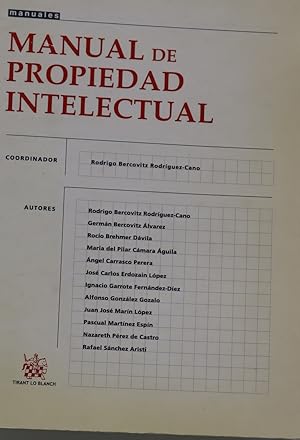 Imagen del vendedor de Manual de propiedad intelectual a la venta por Librera Alonso Quijano
