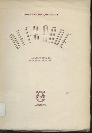 Seller image for Offrande for sale by Librairie Le Nord