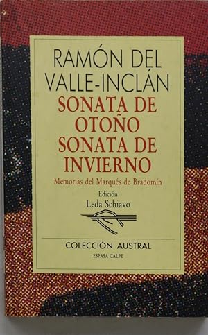 Immagine del venditore per Sonata de otoo Sonata de invierno : memorias del marqus de Bradomn venduto da Librera Alonso Quijano