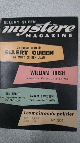 Seller image for Ellery queen mysteri magazine n204 for sale by Dmons et Merveilles