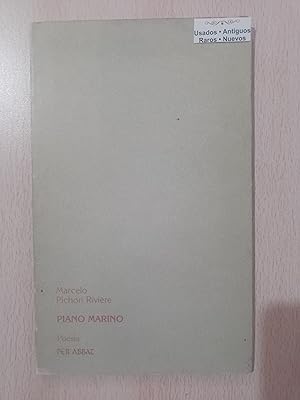 Imagen del vendedor de PIANO MARINO a la venta por FELISBERTA LIBROS