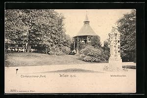 Ansichtskarte Wien, Wetterhäuschen und Pavillon im Türkenschanz-Park