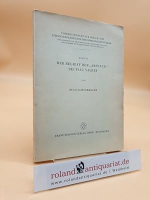 Untersuchungen zur Sprach- und Literaturgeschichte der Romanischen Völker: Band 3: Der Begriff de...