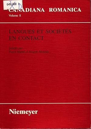 Bild des Verkufers fr Langues et socits en contact: Mlanges offerts  Jean-Claude Corbeil Band 8 zum Verkauf von avelibro OHG