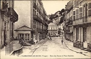 Ansichtskarte / Postkarte Plombières les Bains Lorraine Vosges, Bains des Dames und Place Stanislas