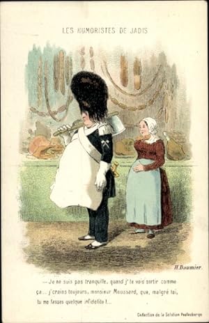 Künstler Ansichtskarte / Postkarte Daumier, Honoré, Les Humoristes de Jadis, Metzger, Reklame, So...