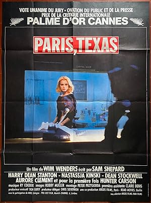 Affiche originale cinéma PARIS, TEXAS Nastassja Kinski WIM WENDERS Harry Dean Stanton 120x160cm