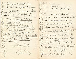 Jules MASSENET lettre autographe signée ballet