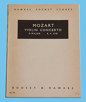 Mozart - Violin Concerto D major - K.V. 218 - Hawkes Pocket Scores No. 279 /