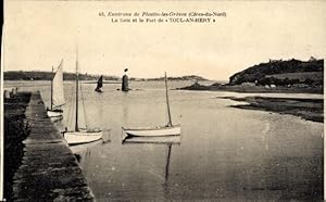 Ansichtskarte / Postkarte Toul an Héry Plestin les Grèves Cotes d'Amor, La Baie et le Port