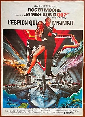 Affiche originale cinéma L'ESPION QUI M'AIMAIT Spy who loved me JAMES BOND Roger Moore 40x60cm